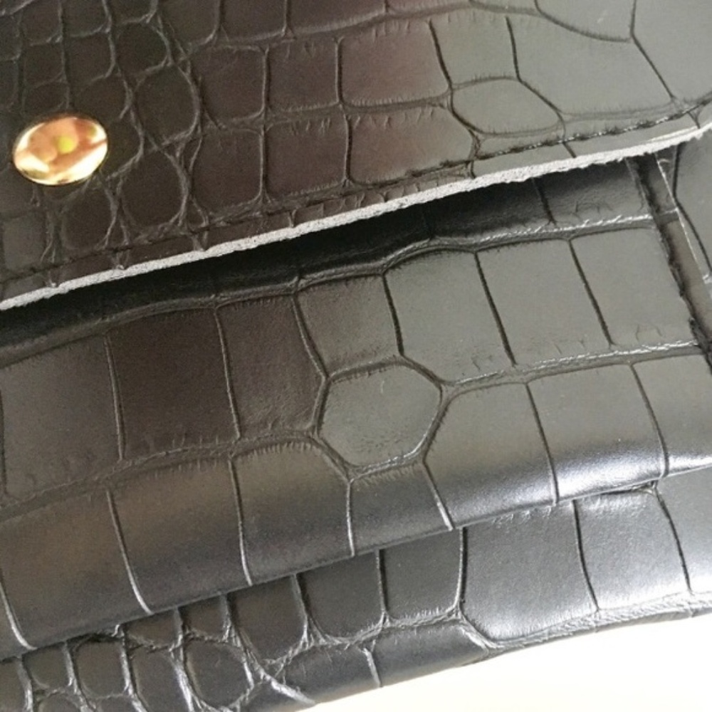 Waist Bag Black Fanny Pack Alligator Pattern Bag - Picture 8 of 8
